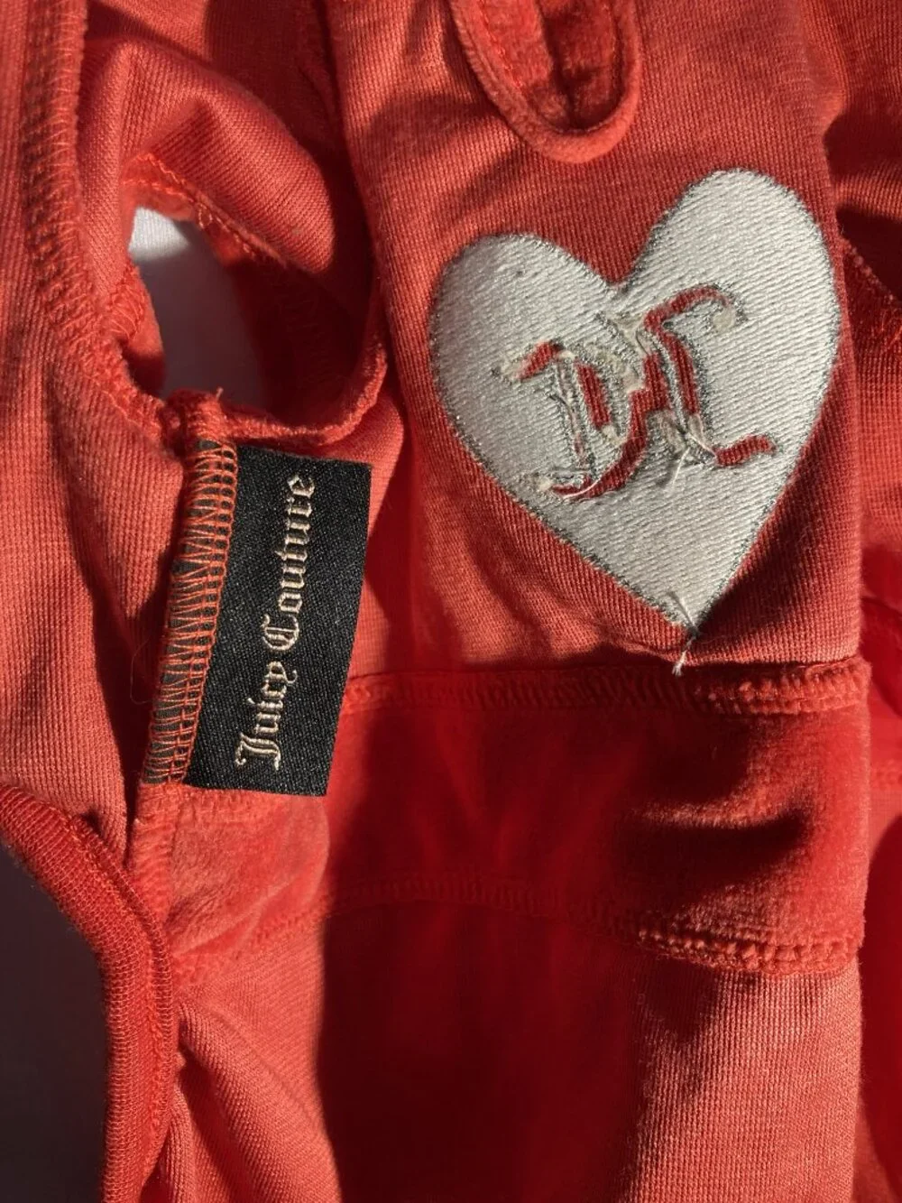 Juicy Couture Velour Dog Hoodie Jumpsuit Pink Rhinestone Heart Size S